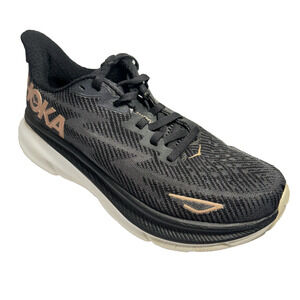 Hoka One One Clifton 9 Women’s Size 6B Black White Running Shoes Lightweight